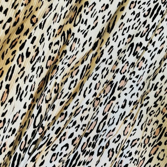 Walk On the Wild Side Beige Leopard Print Sleeveless Maxi Dress SZ Medium - Picture 11 of 13